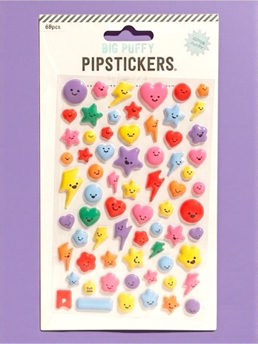 Puffy Kawaii Sticker Sheet NWT Pipstickers Cute Colorful Planner Stickers
